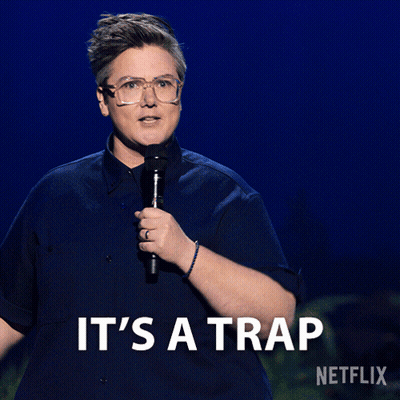 Woman Holding Microphone Saying It's A Trap GIF