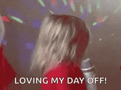 Woman Holding Microphone Saying Loving My Day Off GIF