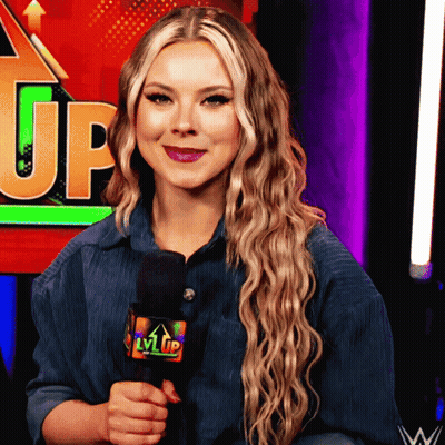 Woman Holding Microphone Saying LVLIP GIF