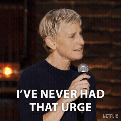 Woman Holding Microphone Saying Never Had That Urge GIF