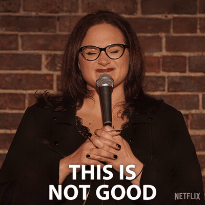 Woman Holding Microphone With Not Good GIF
