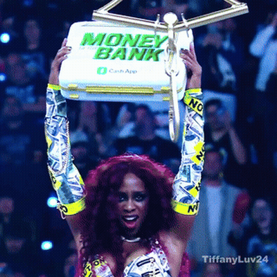 Woman Holding Money Bank Box GIF