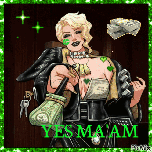 Woman Holding Money With Yes Ma Am GIF
