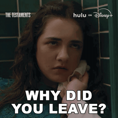 Woman Holding Napkin To Face The Testaments GIF