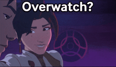 Woman Holding Overwatch Coin GIF