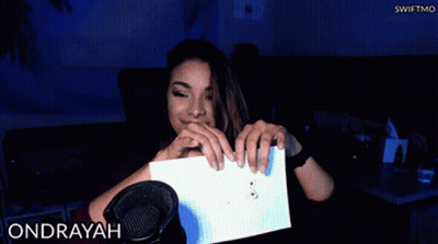 Woman Holding Paper At Microphone With Ondrayah GIF