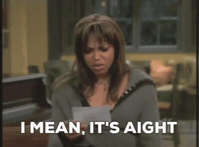 Woman Holding Paper Saying I Mean It Aight GIF
