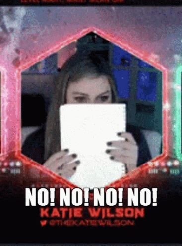 Woman Holding Paper Saying Katie Wilson GIF