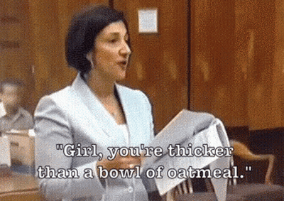 Woman Holding Paper Says Girl You're Thicker Than A Bowl Of Oatmeal GIF