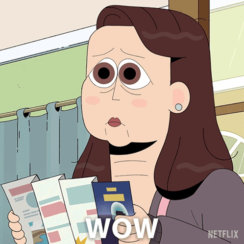 Woman Holding Passport With Wow GIF