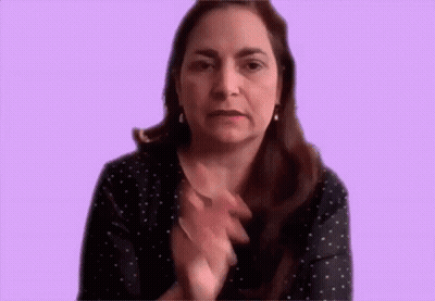 Woman Holding Pen Saying My Lips Are GIF