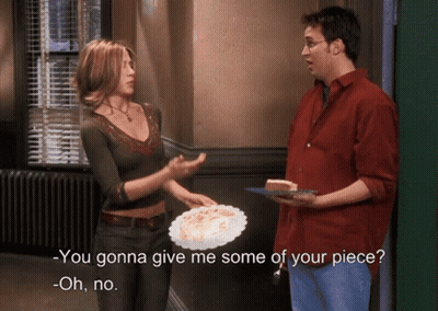 Woman Holding Pie Plate Next To Man GIF