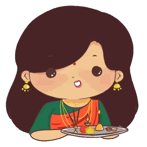Woman Holding Plate Of Food Sticker