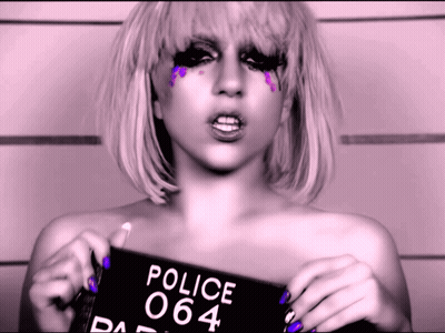 Woman Holding Police Mugshot GIF