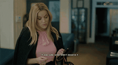 Woman Holding Purse Saying It Was Rude And I Didn't Deserve It GIF