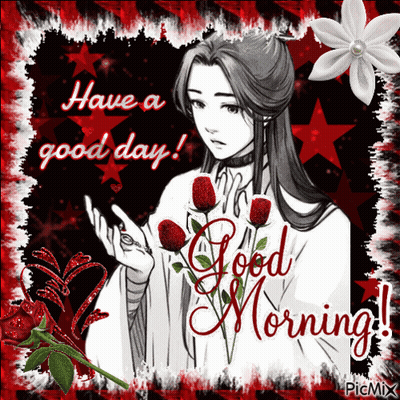 Woman Holding Roses Have A Good Day Good Morning GIF