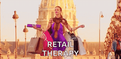 Woman Holding Shopping Bags Retail Therapy GIF