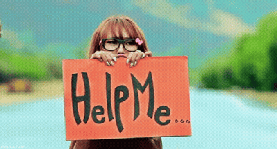 Woman Holding Sign Saying Help Me GIF