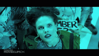 Woman Holding Sign Saying Mber GIF