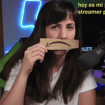 Woman Holding Smiley Face Cardboard GIF