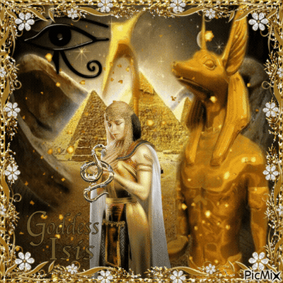 Woman Holding Snake Goddess Isis