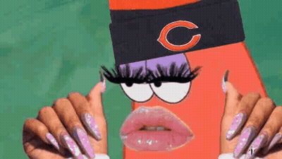 Woman Holding SpongeBob With Long Nails And Hat GIF