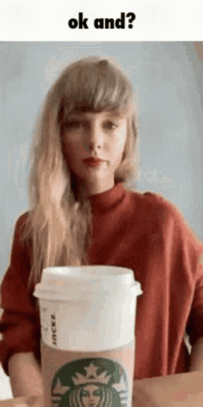 Woman Holding Starbucks Cup Asking Is It Ok GIF