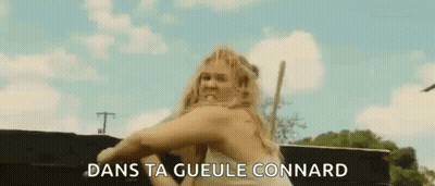 Woman Holding Stick Dans Ta Gueule Connard GIF