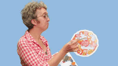 Woman Holding Sticker Giant Sticker GIF