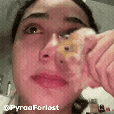 Woman Holding Stuffed Animal Saying Pyraaforlost GIF