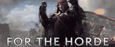 Woman Holding Sword For The Horde GIF