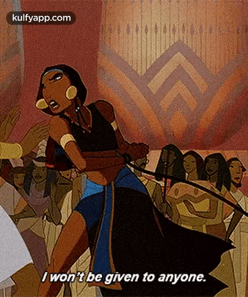 Woman Holding Sword Saying I Wont Be Given GIF