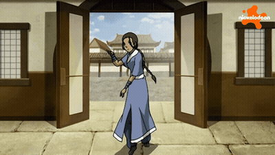 Woman Holding Sword With Nickelodeon Logo GIF