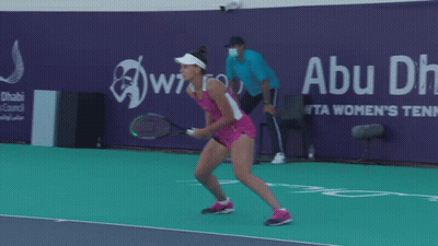 Woman Holding Tennis Racquet GIF