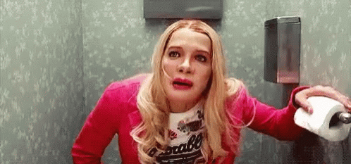 Woman Holding Toilet Paper GIF