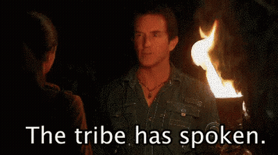 Woman Holding Torch Saying The Tribe Has Spoken GIF