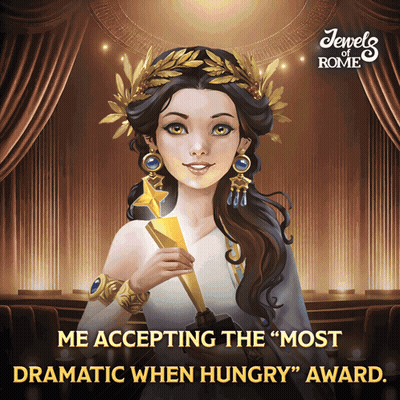 Woman Holding Trophy Jewels Of Rome GIF