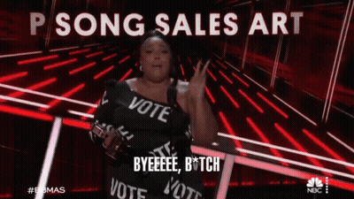 Woman Holding Trophy On Stage P Song Sales Art GIF