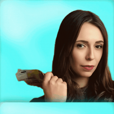 Woman Holding United States Sign GIF