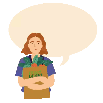 Woman Holding Vegetables With Siparişler Geldi Sticker