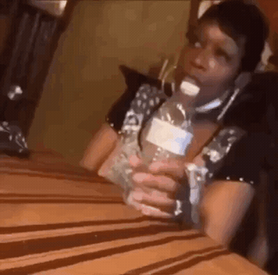 Woman Holding Water Bottle GIF