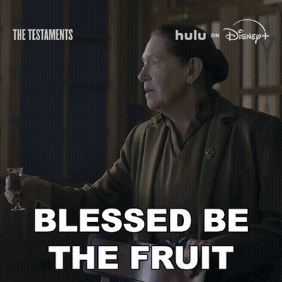 Woman Holding Wine Glass Blessed Be The Fruit GIF