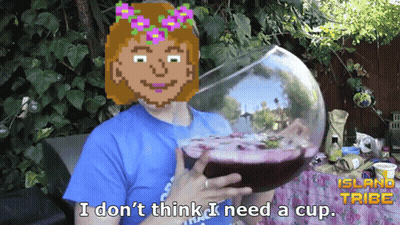 Woman Holding Wine Saying I Don't Think I Need A Cup GIF