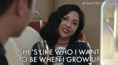 Woman Holding Wine Saying Who I Want To Be When I Grow Up GIF