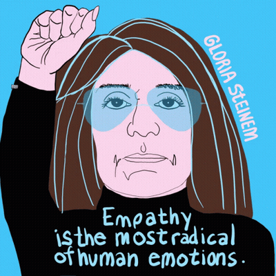 Woman Holds Sign We Shall Overcome GIF