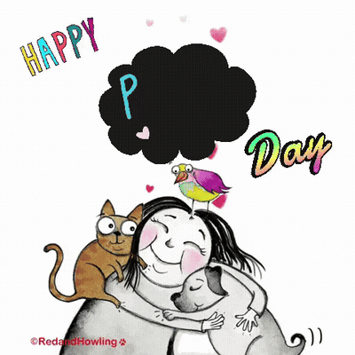 Woman Hugging Dog And Cat Happy Day GIF