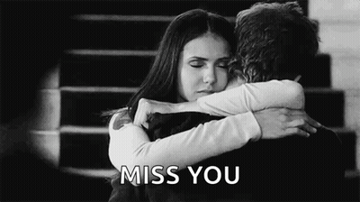 Woman Hugging Man Black And White Miss You GIF