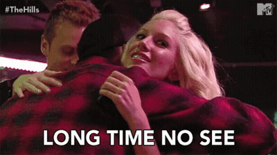 Woman Hugging Man Long Time No See GIF