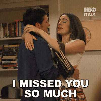 Woman Hugging Man Saying I Missed You So Much GIF