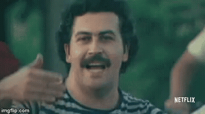 Woman Hugging Mustached Man GIF